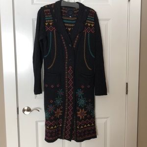 Beautiful Biya black embroidered sweater medium